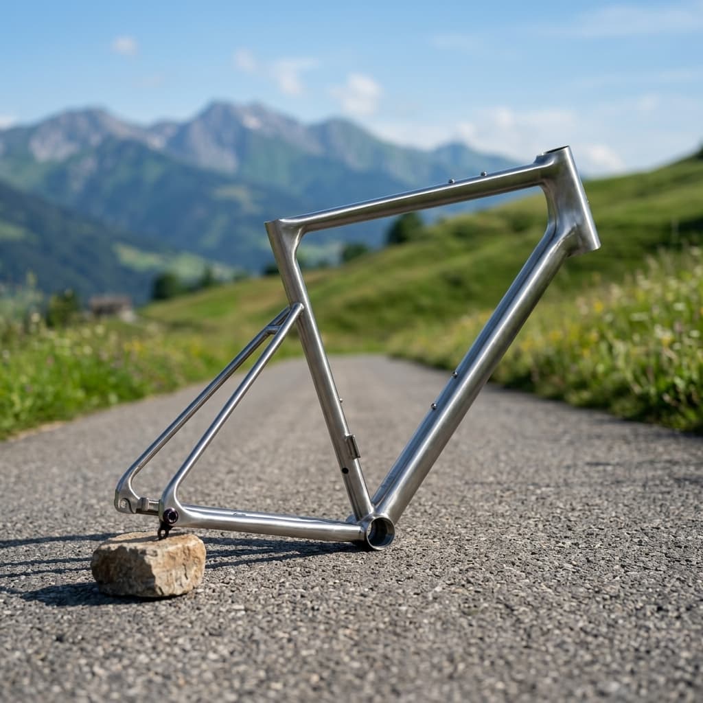 RoadSail titanium bike frame, view 2