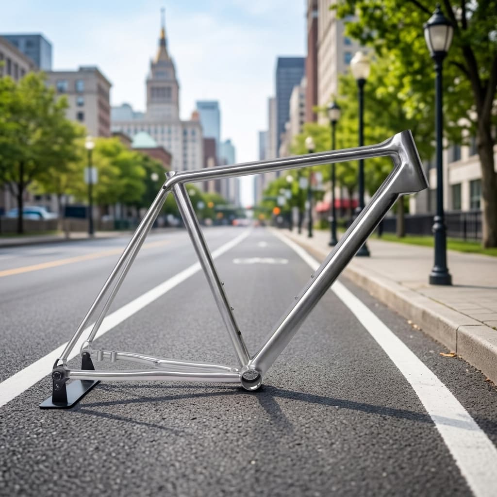 PIONEER titanium bike frame, view 2