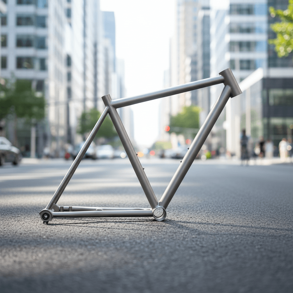 WINDWAY titanium bike frame, view 2